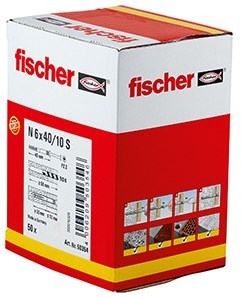 Load image into Gallery viewer, Fischer n 6x40 10 s nagelplug (50) 50 st - 50354
