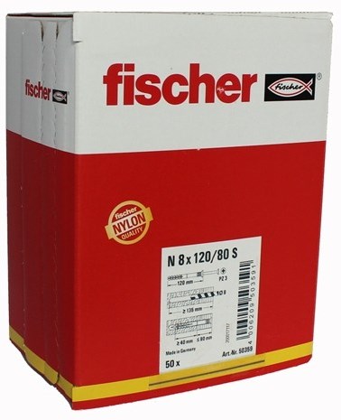 Load image into Gallery viewer, Fischer nagelplug n8x120 (50st.)
