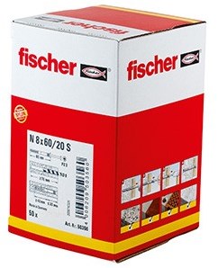 Fischer nagelplug n 8x60 z 50 st