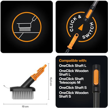 Fiskars oneclick stoepborstel - 1080697