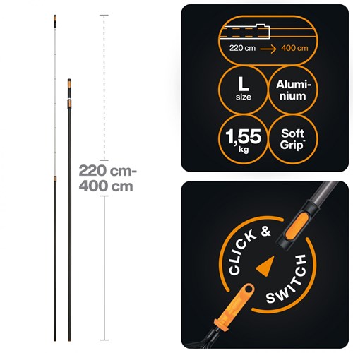 Afbeelding laden in galerijviewer, Fiskars oneclick telescoop steel | maat l - 1080672
