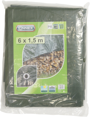 Connex afdekzeil 6x1.5m voor hout 250g - flor80435