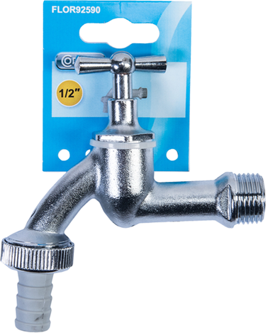 Cornat messing aftapkraan 1 2 chroom-mat - flor92590
