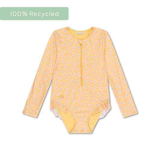 Florish | geel meisjes uv badpak met lange mouwen