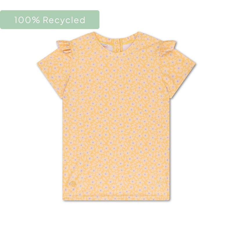 Load image into Gallery viewer, Florish | geel uv zwemshirt met korte mouwen
