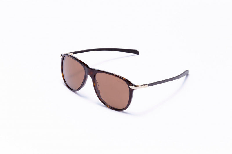 Load image into Gallery viewer, Formula Zonnebril unisex rond cat.4 donkerbruin bruin
