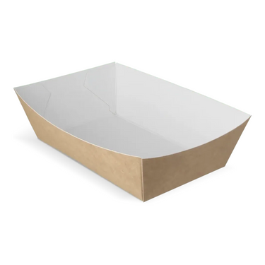Takeaware frietbakje a13 kraft wit bio (400 stuks)