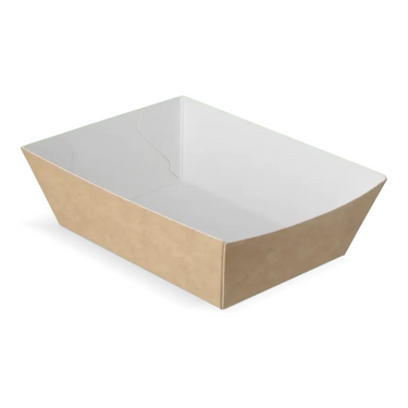 Takeaware frietbakje a7 kraft wit bio (400 stuks)