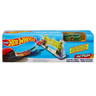 Mattel hotwheels electric tower baan met auto