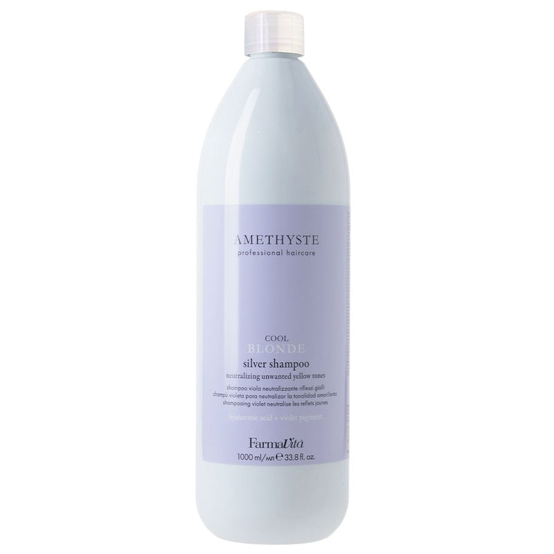 Load image into Gallery viewer, Farmavita amethyste cool blonde silver shampoo 1000ml
