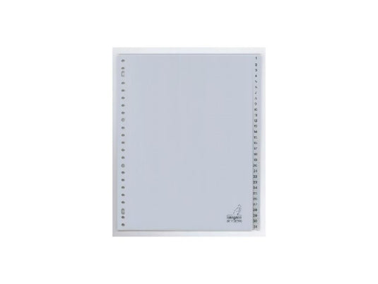 Kangaro tabbladen a4 23 rings cijfers 1-31