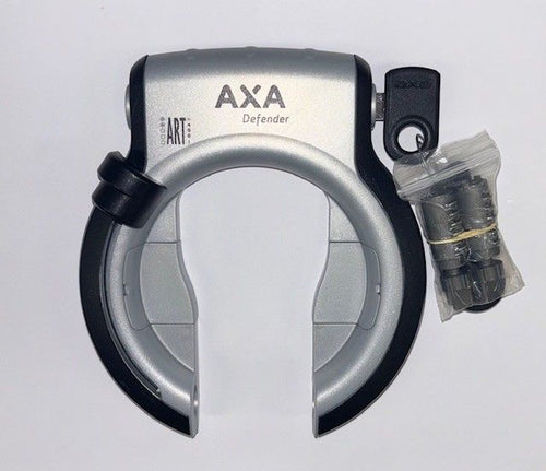Gazelle ringslot axa defender rl | zilver zwart + slotcilinder art2