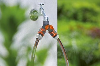 Gardena producten 2 weg ventiel 21 mm 1 2 en 26 5 mm 3 4