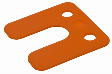 Gb drukplaat met sleuf 2mm oranje etiket; 48 per zak | 240 stuks - 17434742