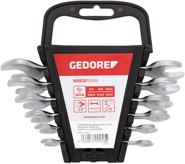Gedore red r05125012 | dubbele steeksleutelset | kort | 6-32 mm | 12-delig - 3300961