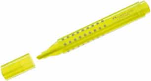 Van der doelen tekstmarker geel van faber castel met makkelijke grip