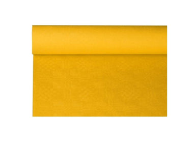 Haza damast tafelkleed papier rol 120cmx8m geel