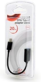 Enzo gembird usb 2.0 adaptorkabel 0.2m - usb-c male naar contra usb