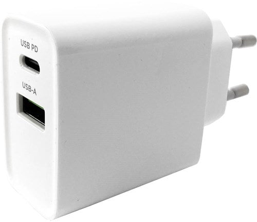 Enzo gembird usb + usb-c snellader | 20w | wit - 9540151
