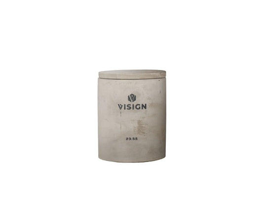 Visign nature geurkaars beton - het is vijf voor twaalf