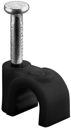 Load image into Gallery viewer, Enzo goobay kabelclip 5mm rond zwart box(100) - 4113230
