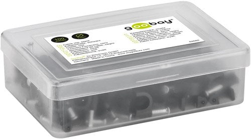 Load image into Gallery viewer, Enzo goobay kabelclip 7mm rond zwart box(100) - 4113232

