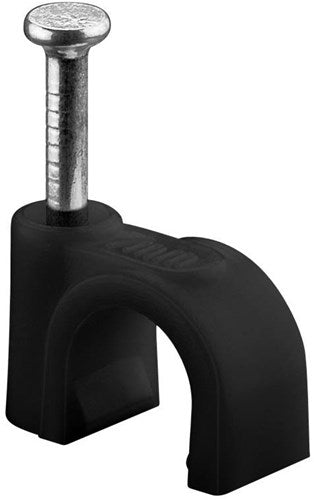 Load image into Gallery viewer, Enzo goobay kabelclip 7mm rond zwart box(100) - 4113232
