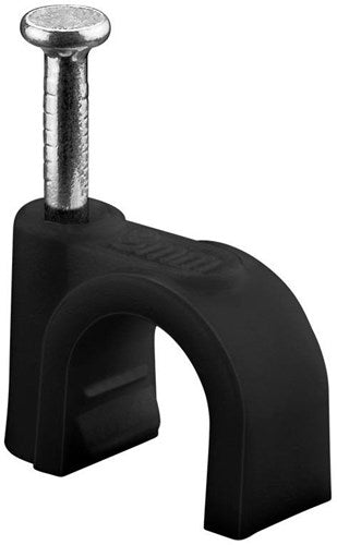 Load image into Gallery viewer, Enzo goobay kabelclip 8mm rond zwart box(100) - 4113233
