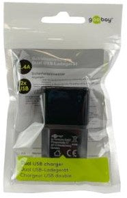 Load image into Gallery viewer, Enzo goobay usb lader haaks dubbel 2,4a zwart - 9550140
