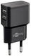 Enzo goobay usb lader haaks dubbel 2,4a zwart - 9550140