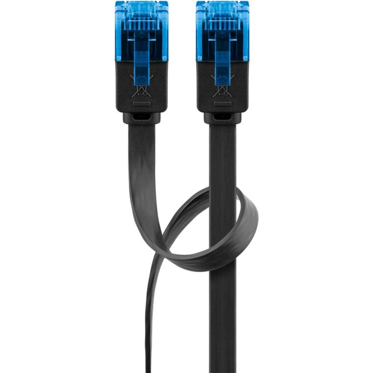 Load image into Gallery viewer, Goobay cat 6a u utp platte kabel (zwart, 20 meter)
