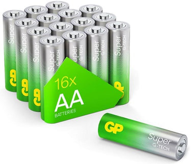 Super alkaline AA-batterijen 16PK