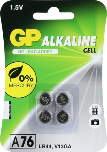 Gp a76 lr44 knoopcel blister 4 3211934
