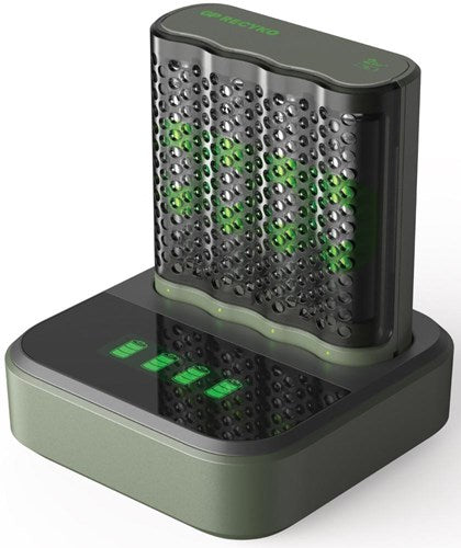 Load image into Gallery viewer, Gp batterijlader usb 2h met 4x2600ma aa batterij + dock - 3503072
