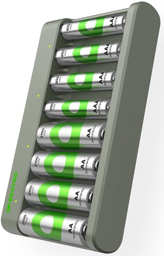 Gp batterijlader usb 6h met 4xaaa en 4xaa batterij - 3503068