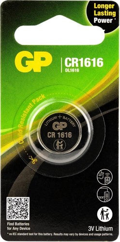 Gp cr1616 lithium 3 volt blister 1 3212299
