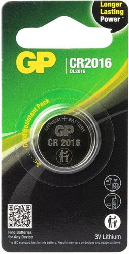 Gp cr2016 lithium 3 volt blister1 3212300
