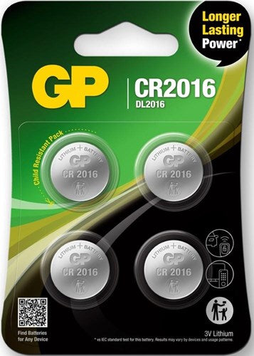 Gp cr2016 lithium 3volt blister 4 3212335