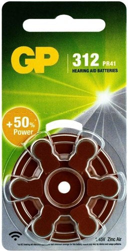 Gp gehoor batterij za312 blister(6) - 3221914
