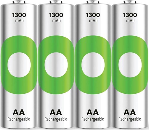 Gp producten batterij oplaadbaar aa 1300mah x4st