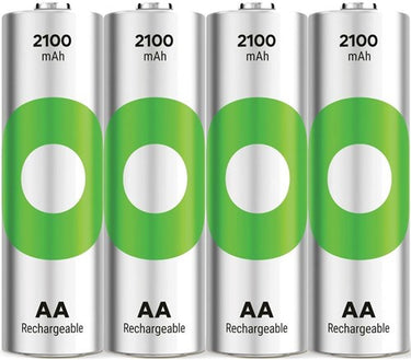 Gp oplaadbare aa-batterijen 2100mah nimh 4pk