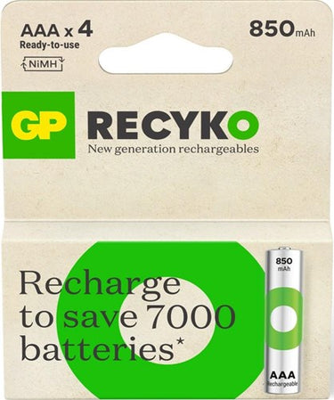 Gp oplaadbare aaa-batterijen 850mah nimh 4pk