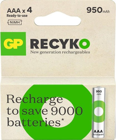 Gp nimh oplaadbare batterij aaa 950ma blister(4) - 3311422