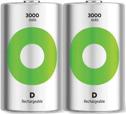 Load image into Gallery viewer, Gp nimh oplaadbare batterij d 3000ma blister(2) - 3311470
