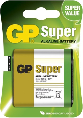 Load image into Gallery viewer, Gp super alkaline 4,5v plat 3lr12 312a 3012430
