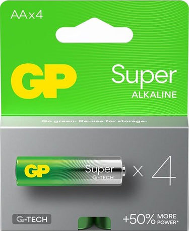Super alkaline AA-batterijen 4PK