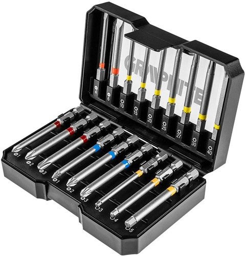 Graphite bitset | 18-delig | in opbergbox extra lang - 6480223