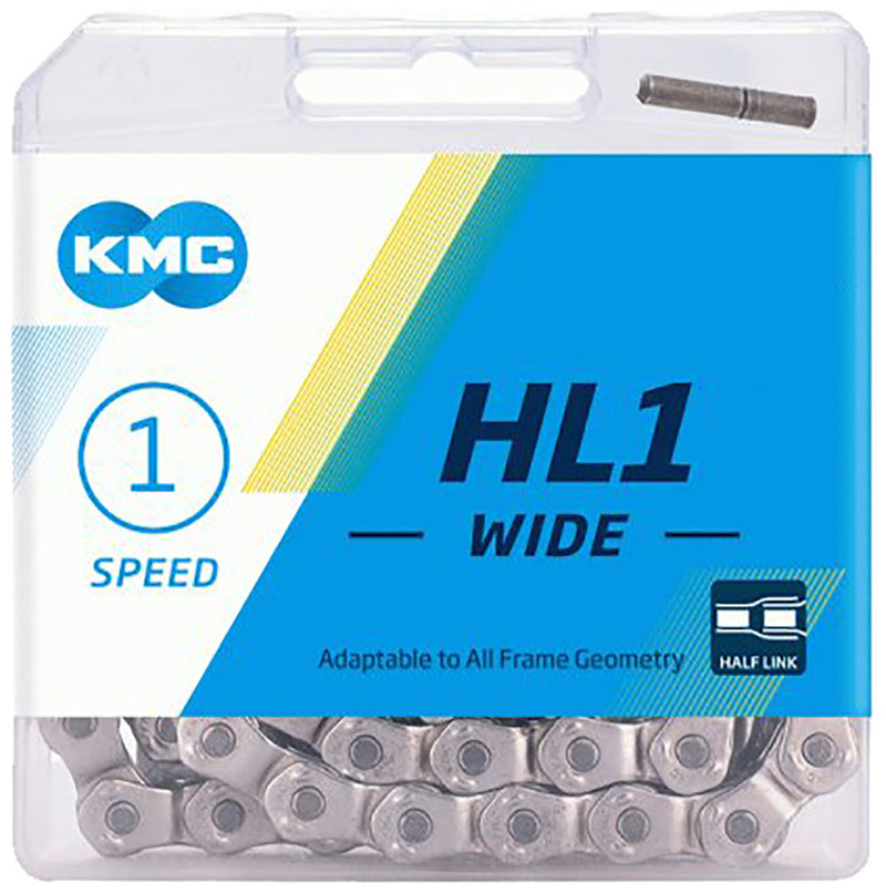 Load image into Gallery viewer, Kmc ketting single speed hl1 wide silver 100 schakels - zilver

