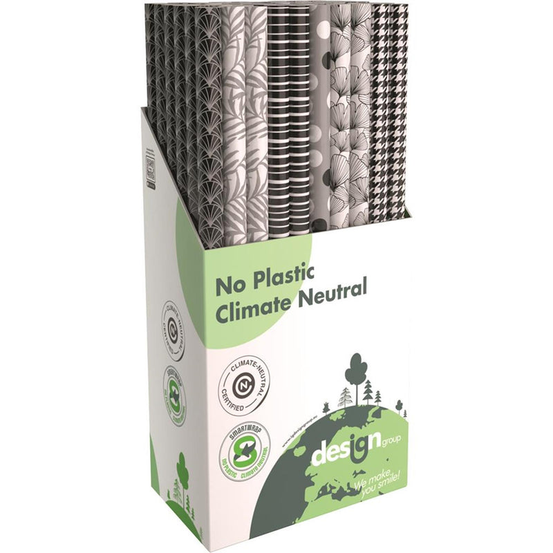 Load image into Gallery viewer, Kadopapier zwart wit rol 200x70cm
