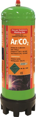 Gys disposable gas bottle - argon co2 - 2.2l - 5193043671